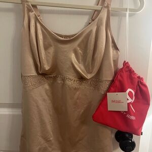 Ruby Ribbon Women's Satin Tan Chemise